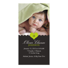 New Baby Birth Announcement Photo Card Template