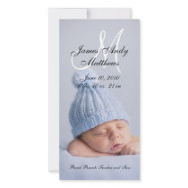 New Baby Boy Birth Announcement Photo Cards