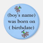 New Baby Boy Magnet
