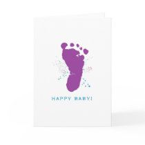 New Baby Card: Footprint