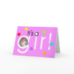 New Baby Girl Announcement Card