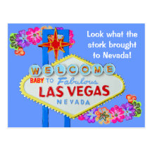 New Baby Girl Las Vegas Post Cards