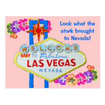 New Baby Girl Las Vegas Postcard