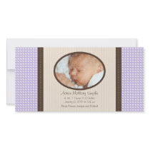 New Baby Pattern Baby Birth Photo Card