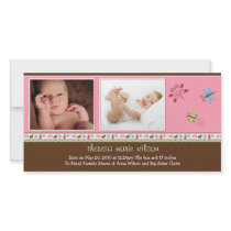 New Baby Photo Announcement Card Personalized Photo Card