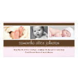 New Baby Photo Announcement Card Personalized Photo Card
