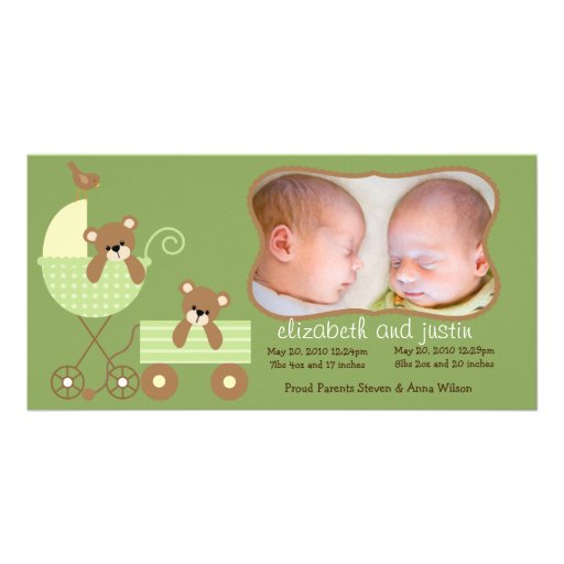 New Baby Photo Announcement Card Picture Card