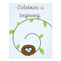 New Beginnings Baby Shower Invitation