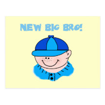 New Big Bro Baseball Tshirts and Gifts Postcard