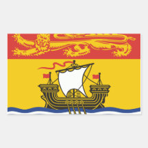 New Brunswick Flag Rectangle Stickers