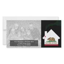 new california address photo card template