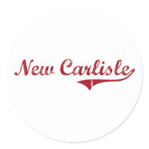 New Carlisle Ohio Classic Design Round Sticker