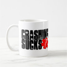 New Crashing Sucks white Mugs