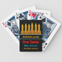 New Dad Dadchelor Party Personalized Playing Cards