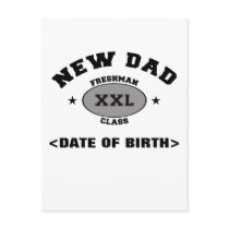 New Dad Personalized Cards XXL Postcards