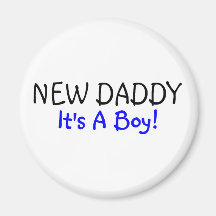 New Daddy Its A Boy Blue Magnets