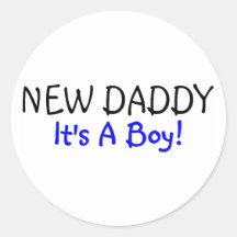 New Daddy Its A Boy Blue Sticker