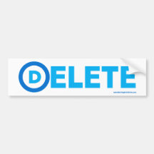 New Democrat Logo: Delete Bumper Sticker