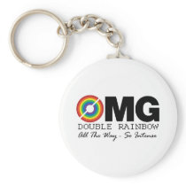 new double rainbow t shirt omg what does it mean? keychain