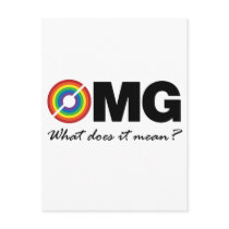 new double rainbow t shirt omg what does it mean? postcards