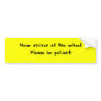 New driver bumper sticker
