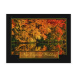 New England Autumn Wedding Invitation postcards