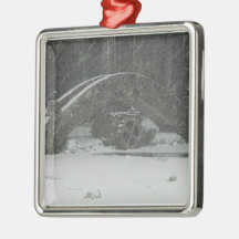 New England Snowy Bridge Ornaments