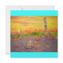 new england sunset personalized announcements