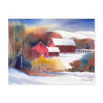 New England Valley Farm Post Cards