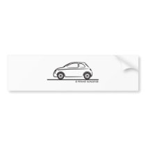New Fiat 500 Cinquecento Bumper Sticker