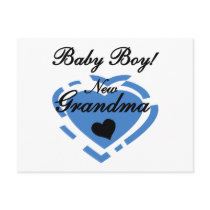 New Grandma Baby Boy Tshirts and Gifts Post Cards