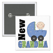 New Grandma Gift Pinback Button