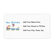 New Grandma-Train Gifts Custom Shipping Labels