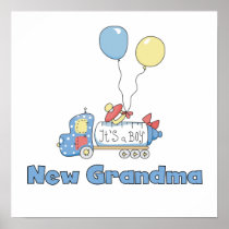 New Grandma Truck It's a Boy Gifts Print