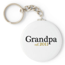 New Grandpa est 2011 Keychains