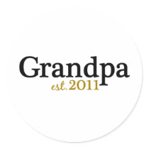 New Grandpa est 2011 Stickers
