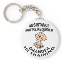 New Grandpa In Training Gift Keychain