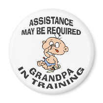 New Grandpa In Training Gift Refrigerator Magnet