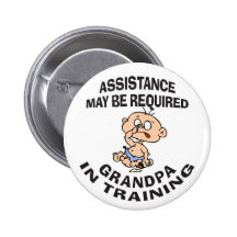 New Grandpa In Training Gift Pinback Button