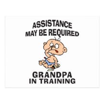 New Grandpa In Training Postcards