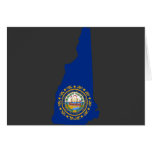 New Hampshire Flag Map Greeting Card
