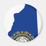 New Hampshire Flag Map Magnet
