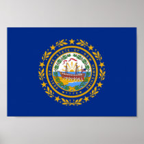New Hampshire Flag Poster
