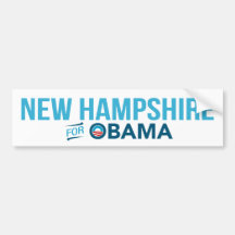 New Hampshire For Barack Obama Biden Bumper Bumper Sticker
