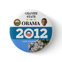 NEW HAMPSHIRE FOR OBAMA 2012 political pinback but