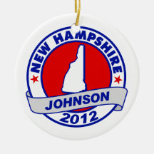 New Hampshire Gary Johnson Christmas Ornament