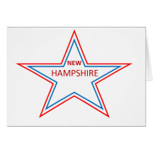 New Hampshire in a star. Greeting Cards