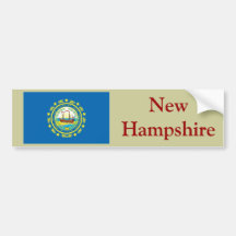 New Hampshire State Flag Bumper Stickers