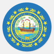New Hampshire State Flag Stickers