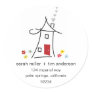 New Home Address Labels Round Sticker